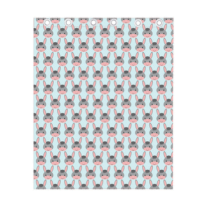 Cute Cartoon Donkey Pattern Print Curtain