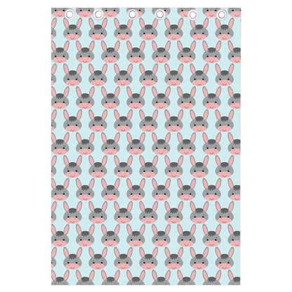 Cute Cartoon Donkey Pattern Print Curtain