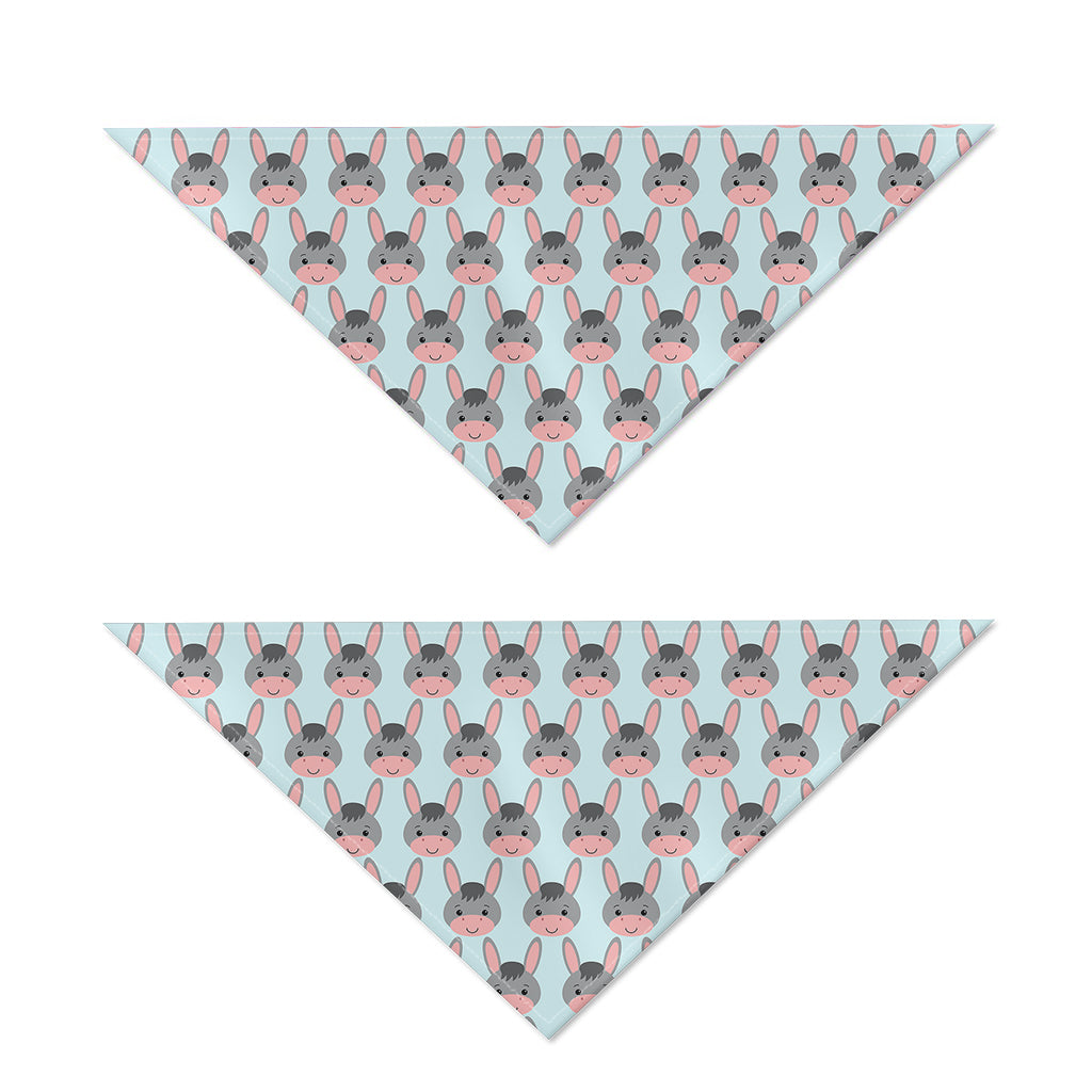 Cute Cartoon Donkey Pattern Print Dog Bandana