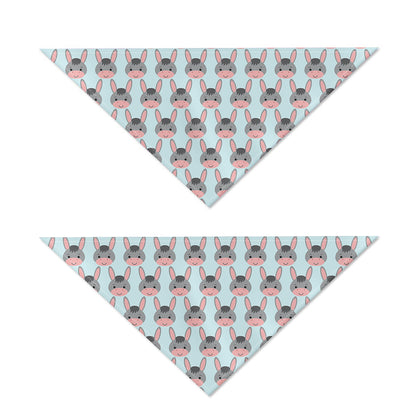 Cute Cartoon Donkey Pattern Print Dog Bandana