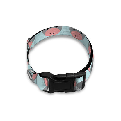 Cute Cartoon Donkey Pattern Print Dog Collar
