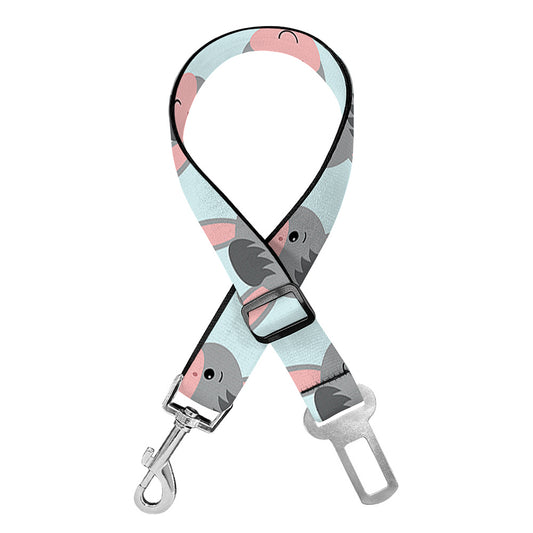 Cute Cartoon Donkey Pattern Print Dog Seat Belt