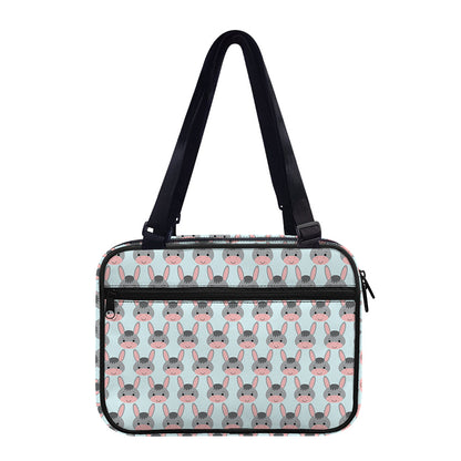 Cute Cartoon Donkey Pattern Print Double Strap Bible Bag