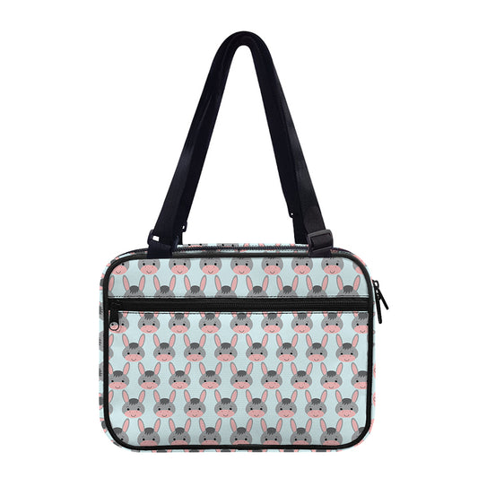 Cute Cartoon Donkey Pattern Print Double Strap Bible Bag