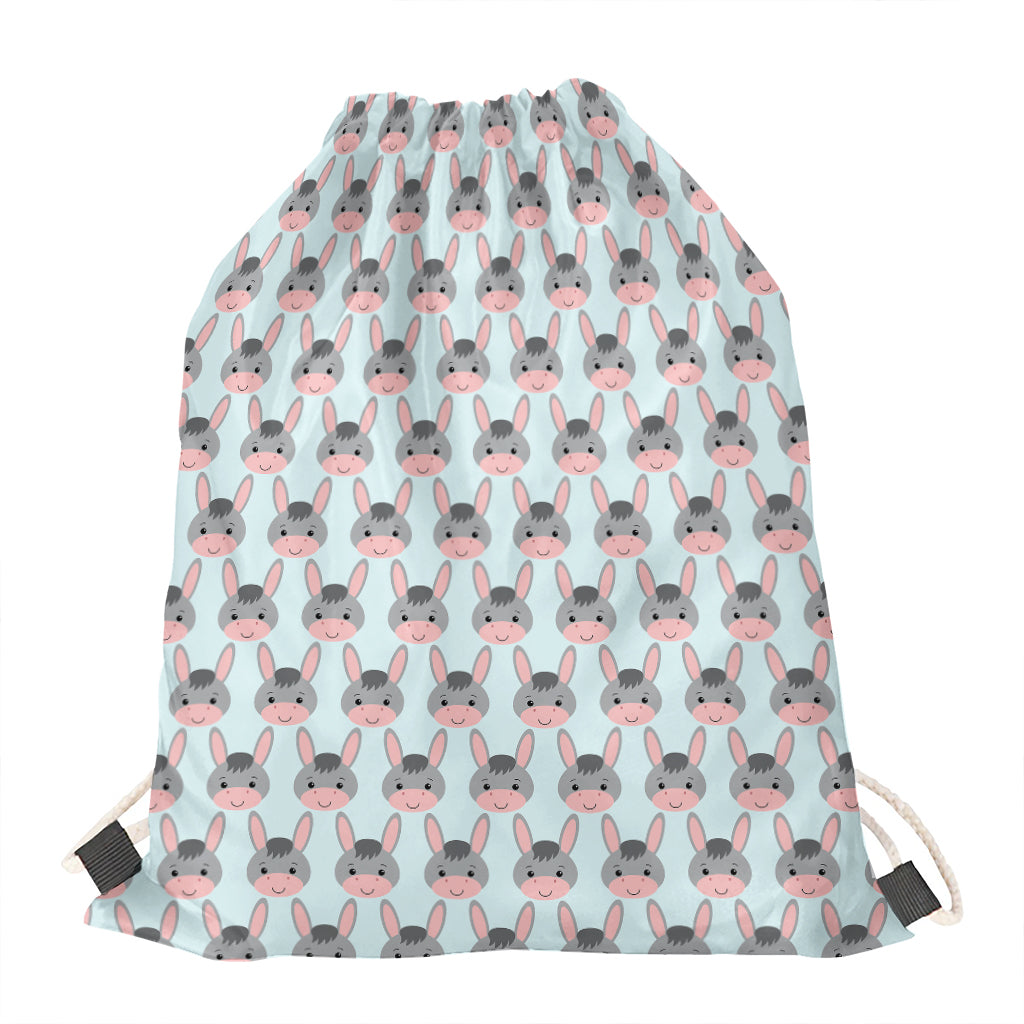 Cute Cartoon Donkey Pattern Print Drawstring Bag