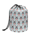 Cute Cartoon Donkey Pattern Print Drawstring Makeup Bag