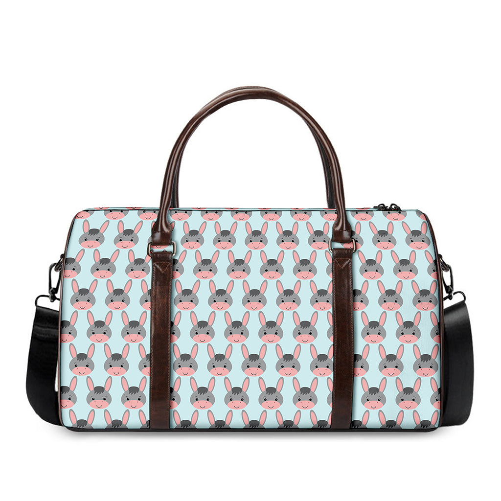 Cute Cartoon Donkey Pattern Print Duffle Bag