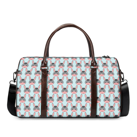 Cute Cartoon Donkey Pattern Print Duffle Bag
