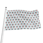 Cute Cartoon Donkey Pattern Print Flag