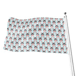 Cute Cartoon Donkey Pattern Print Flag