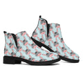 Cute Cartoon Donkey Pattern Print Flat Ankle Boots