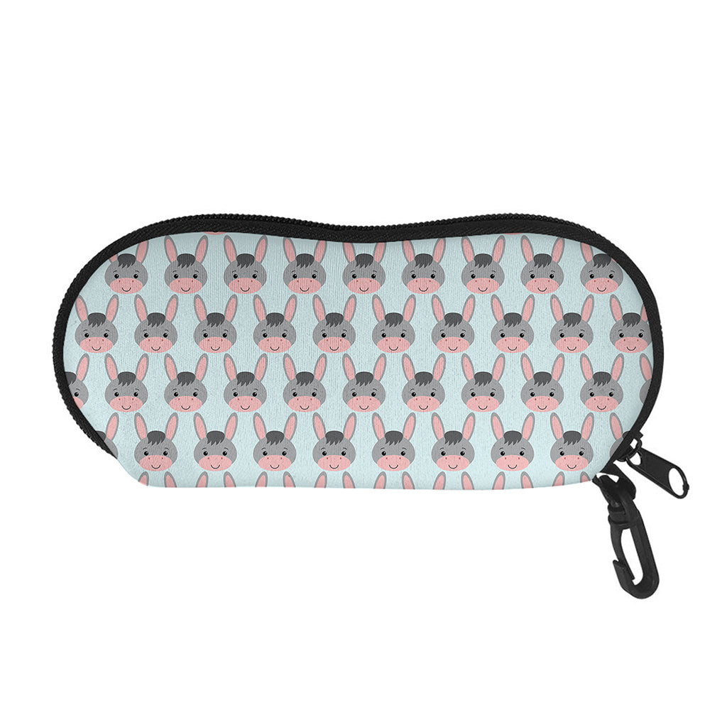 Cute Cartoon Donkey Pattern Print Glasses Case