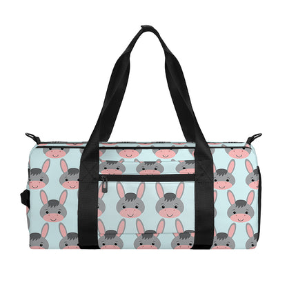 Cute Cartoon Donkey Pattern Print Gym Bag