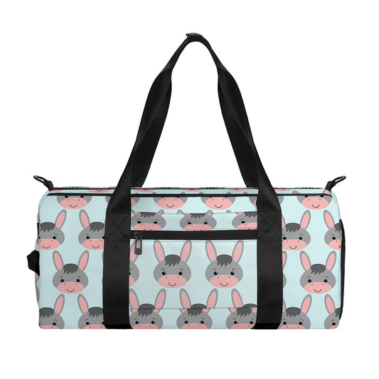 Cute Cartoon Donkey Pattern Print Gym Bag