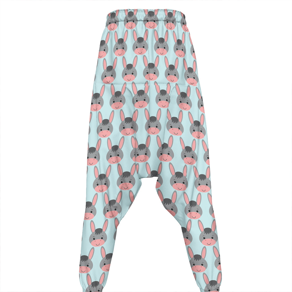 Cute Cartoon Donkey Pattern Print Hammer Pants