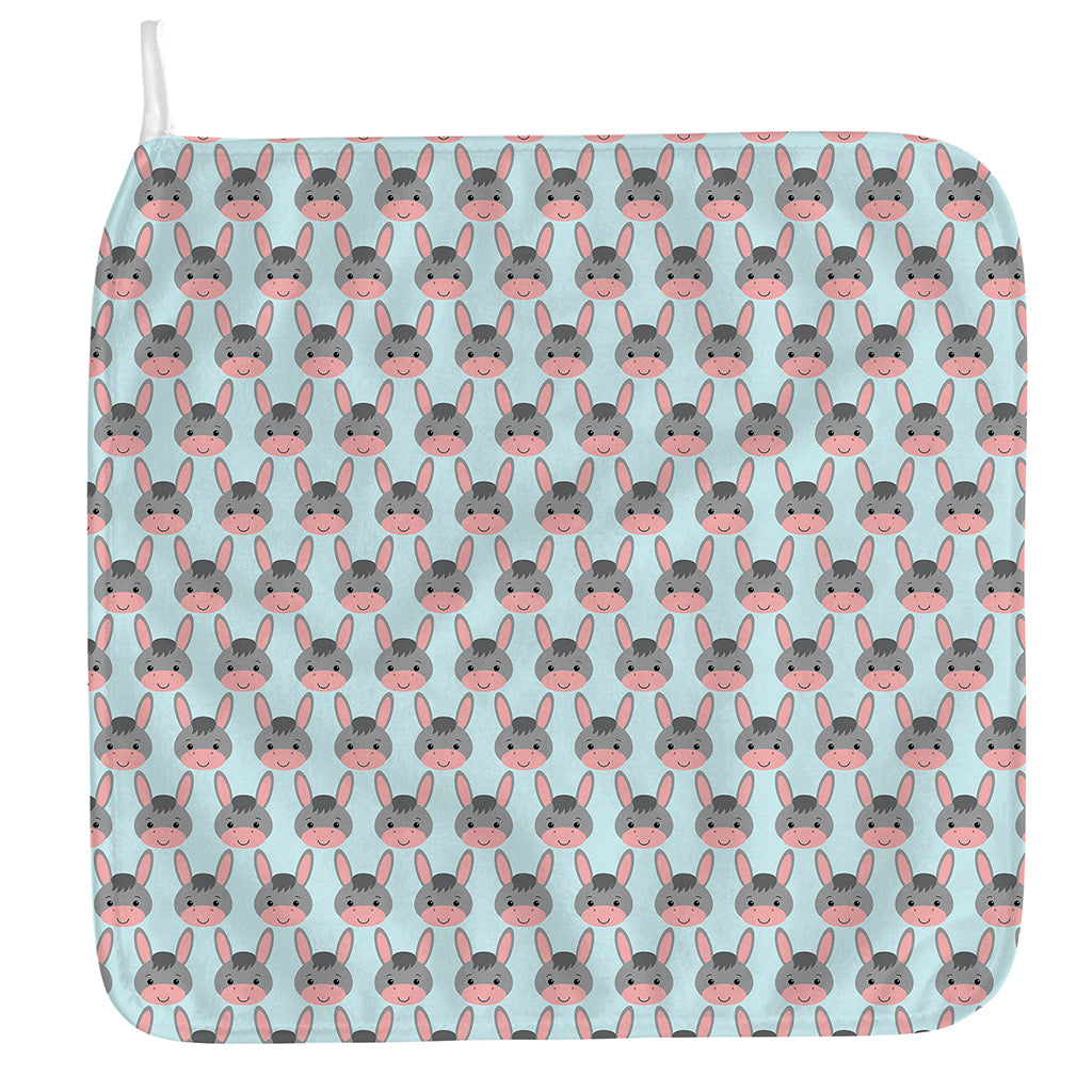 Cute Cartoon Donkey Pattern Print Hand Towel
