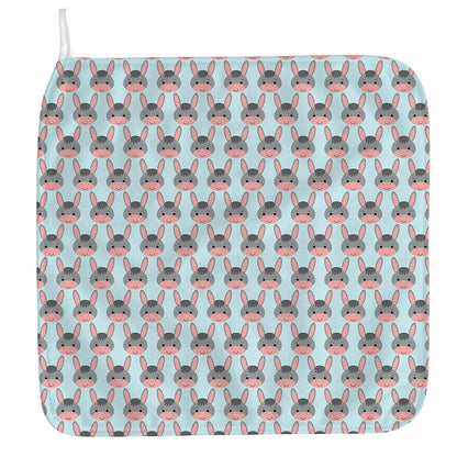Cute Cartoon Donkey Pattern Print Hand Towel