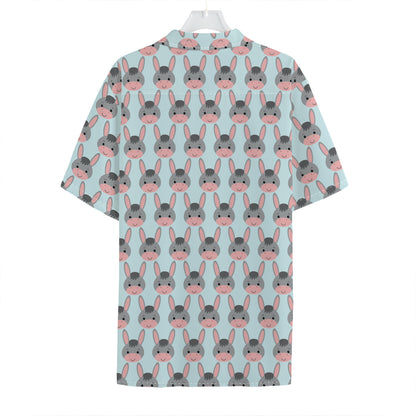 Cute Cartoon Donkey Pattern Print Hawaiian Shirt