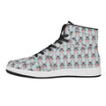 Cute Cartoon Donkey Pattern Print High Top Leather Sneakers