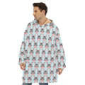Cute Cartoon Donkey Pattern Print Hoodie Blanket