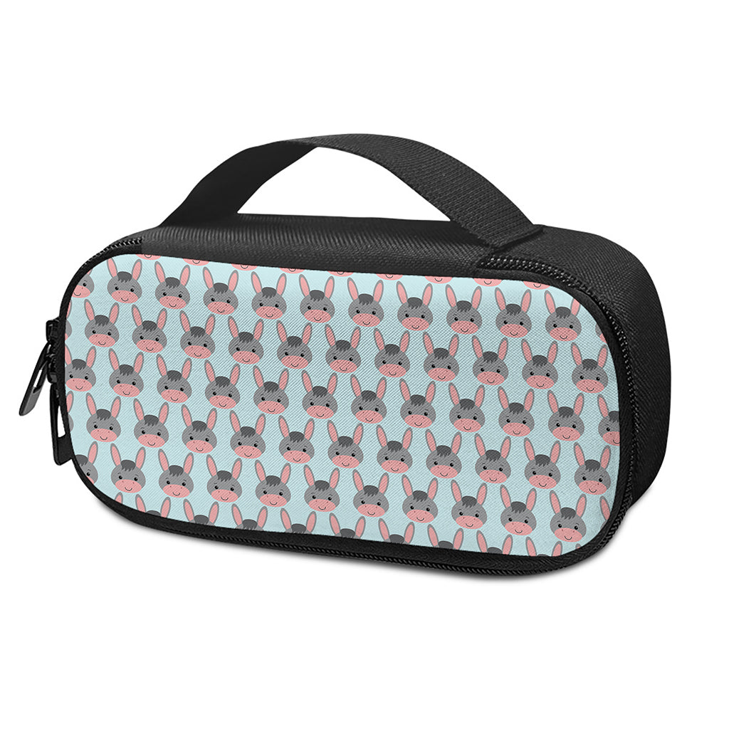 Cute Cartoon Donkey Pattern Print Insulin Cooler Travel Case