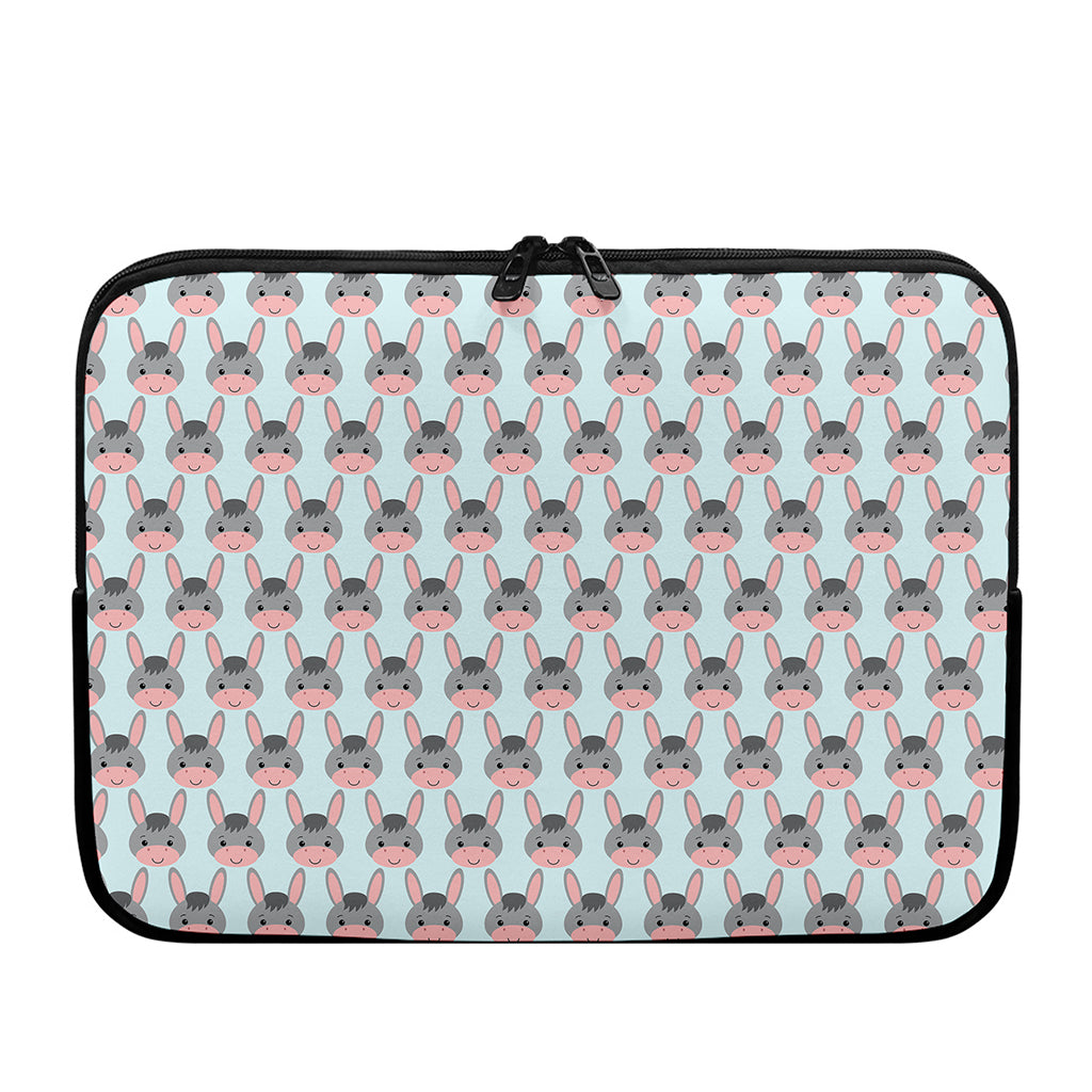 Cute Cartoon Donkey Pattern Print Laptop Sleeve