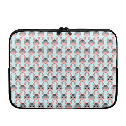 Cute Cartoon Donkey Pattern Print Laptop Sleeve