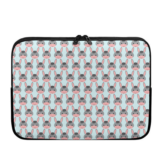 Cute Cartoon Donkey Pattern Print Laptop Sleeve