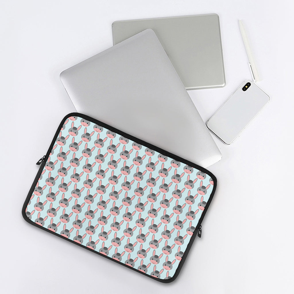 Cute Cartoon Donkey Pattern Print Laptop Sleeve