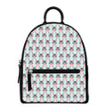 Cute Cartoon Donkey Pattern Print Leather Backpack