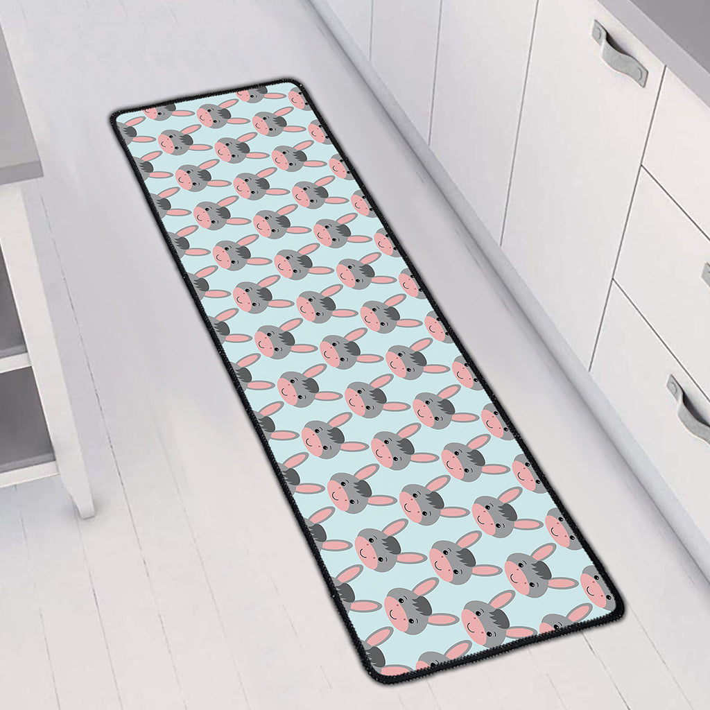 Cute Cartoon Donkey Pattern Print Long Kitchen Mat