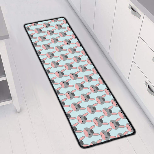 Cute Cartoon Donkey Pattern Print Long Kitchen Mat