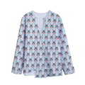 Cute Cartoon Donkey Pattern Print Long Sleeve Short Coat