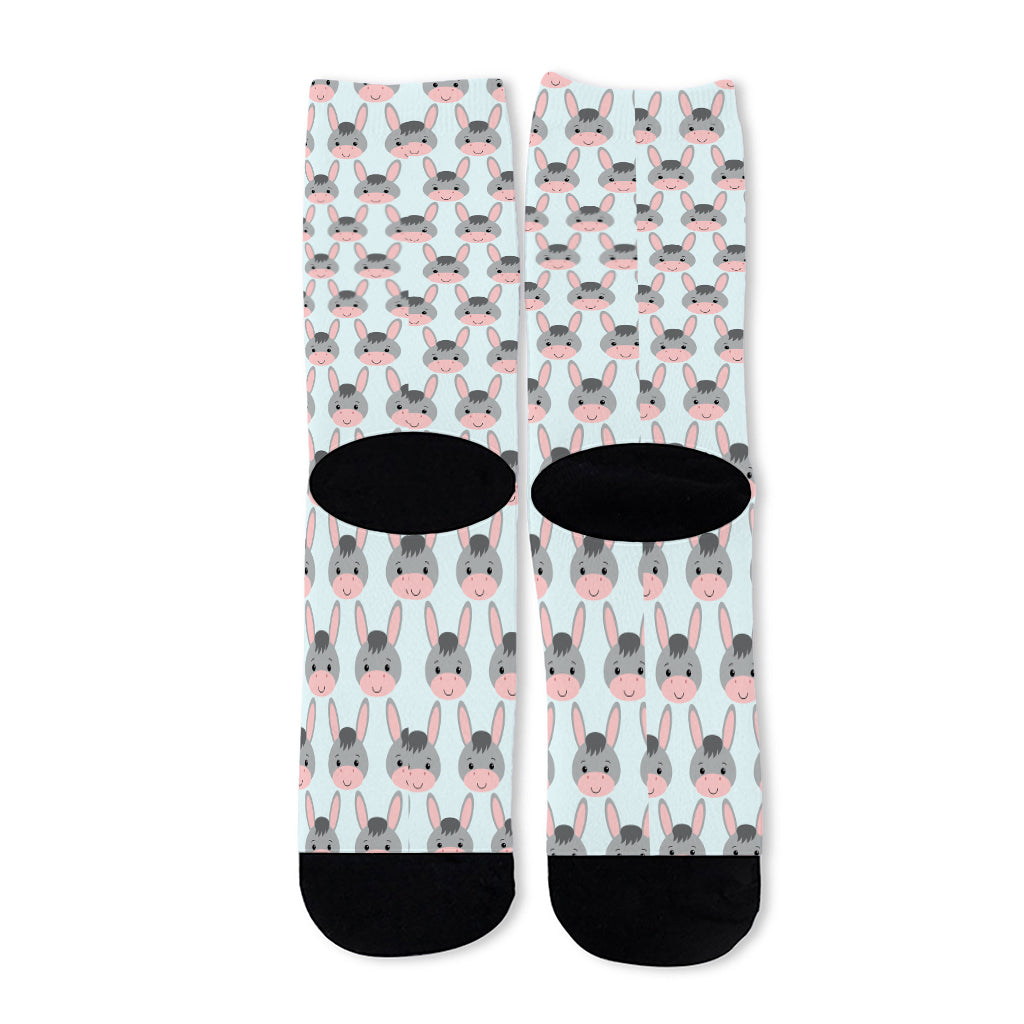 Cute Cartoon Donkey Pattern Print Long Socks