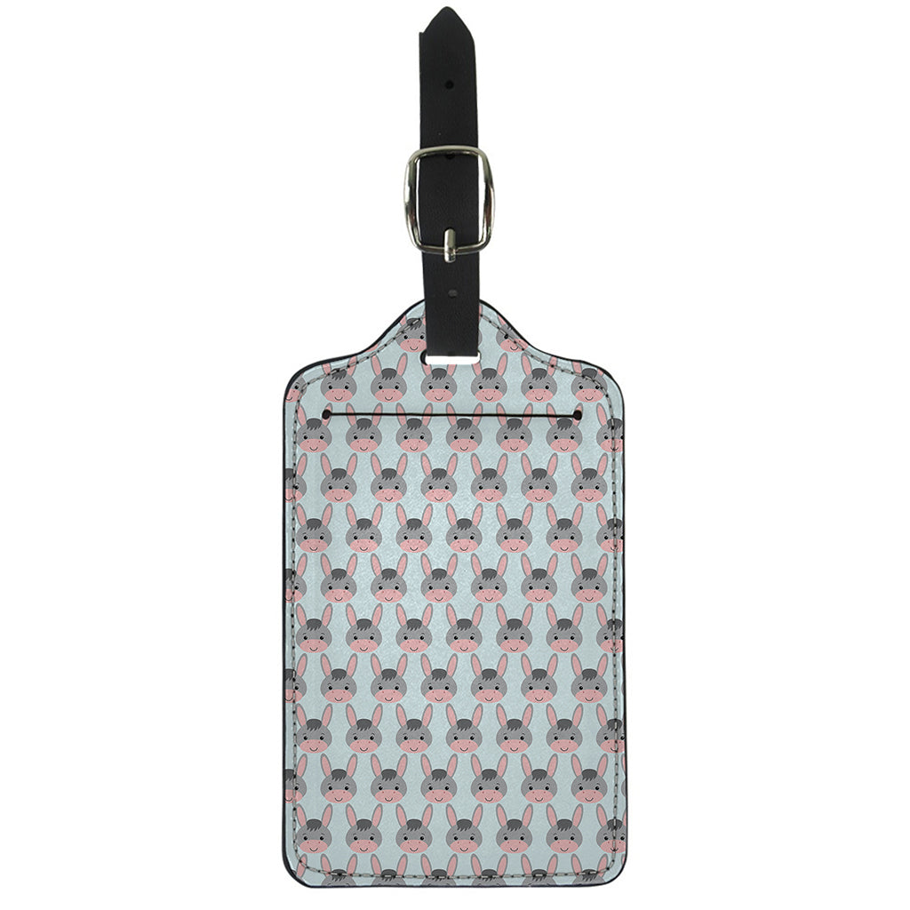 Cute Cartoon Donkey Pattern Print Luggage Tag