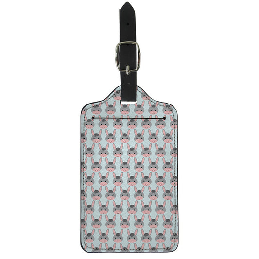 Cute Cartoon Donkey Pattern Print Luggage Tag