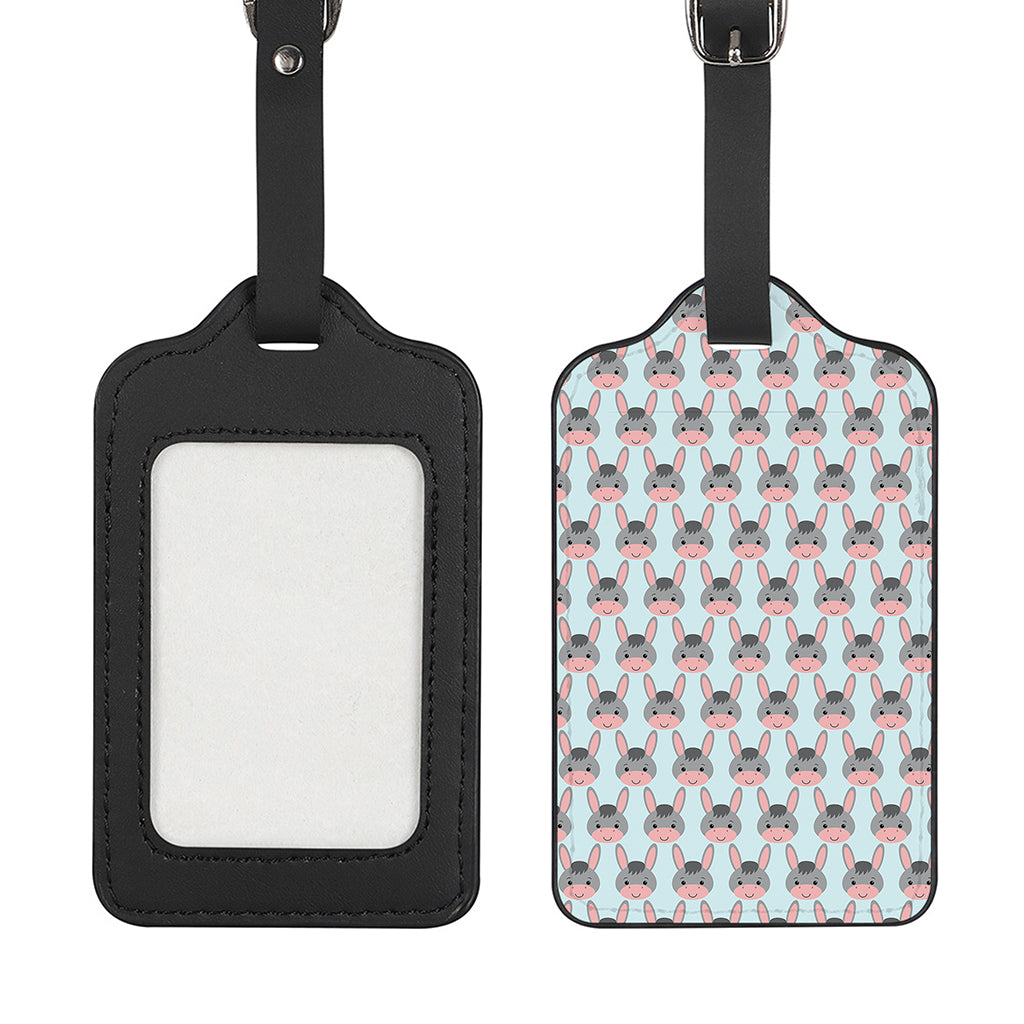 Cute Cartoon Donkey Pattern Print Luggage Tag