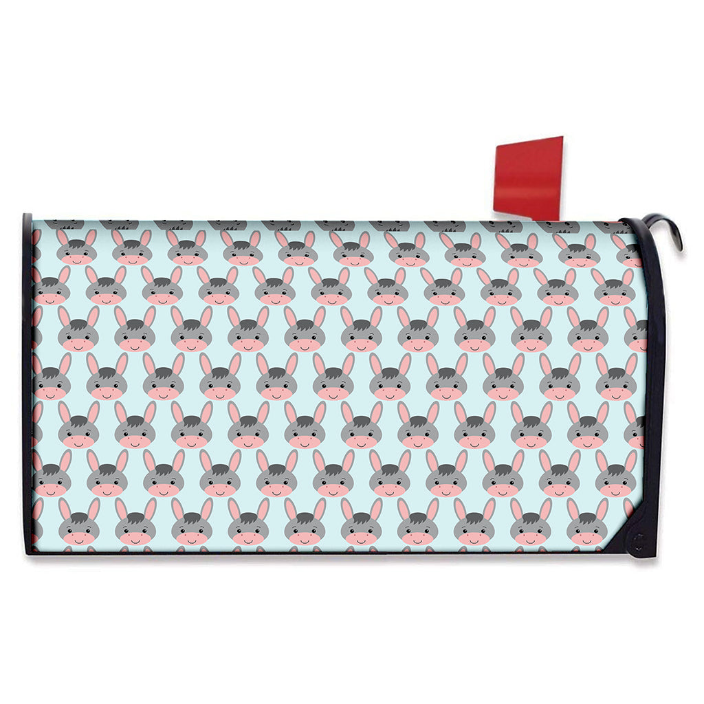 Cute Cartoon Donkey Pattern Print Mailbox Cover