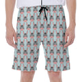 Cute Cartoon Donkey Pattern Print Men's Beach Shorts