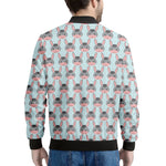 Cute Cartoon Donkey Pattern Print Men's Bomber Jacket