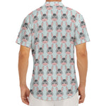 Cute Cartoon Donkey Pattern Print Men's Deep V-Neck Shirt