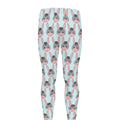 Cute Cartoon Donkey Pattern Print Men's Leggings