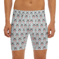 Cute Cartoon Donkey Pattern Print Men's Long Boxer Briefs