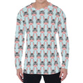 Cute Cartoon Donkey Pattern Print Men's Long Sleeve T-Shirt