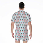 Cute Cartoon Donkey Pattern Print Men's Rompers