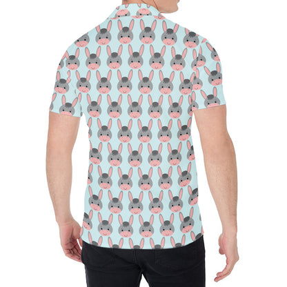 Cute Cartoon Donkey Pattern Print Men's Shirt
