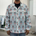 Cute Cartoon Donkey Pattern Print Men's Shirt Jacket