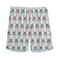 Cute Cartoon Donkey Pattern Print Men's Athletic Shorts