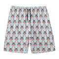 Cute Cartoon Donkey Pattern Print Men's Swim Trunks