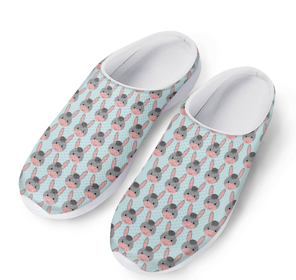 Cute Cartoon Donkey Pattern Print Mesh Casual Shoes